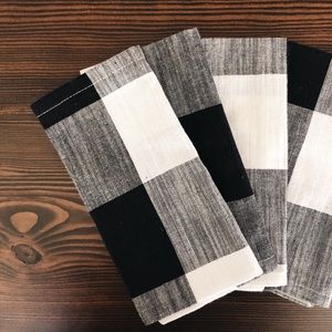 Cloth napkins • gingham buffalo check